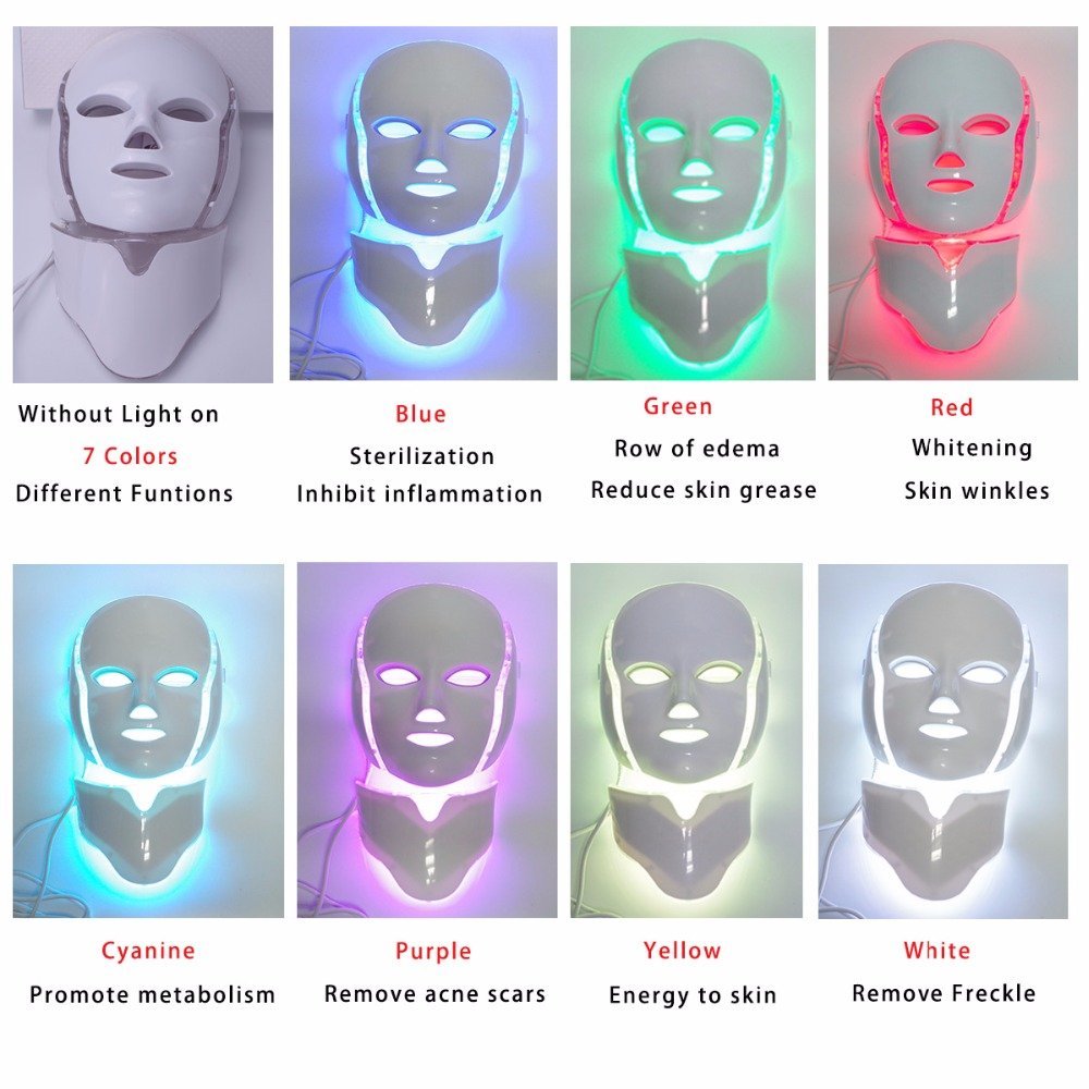 Lumilux Beauty™ 7 Color LED Facial Neck Mask